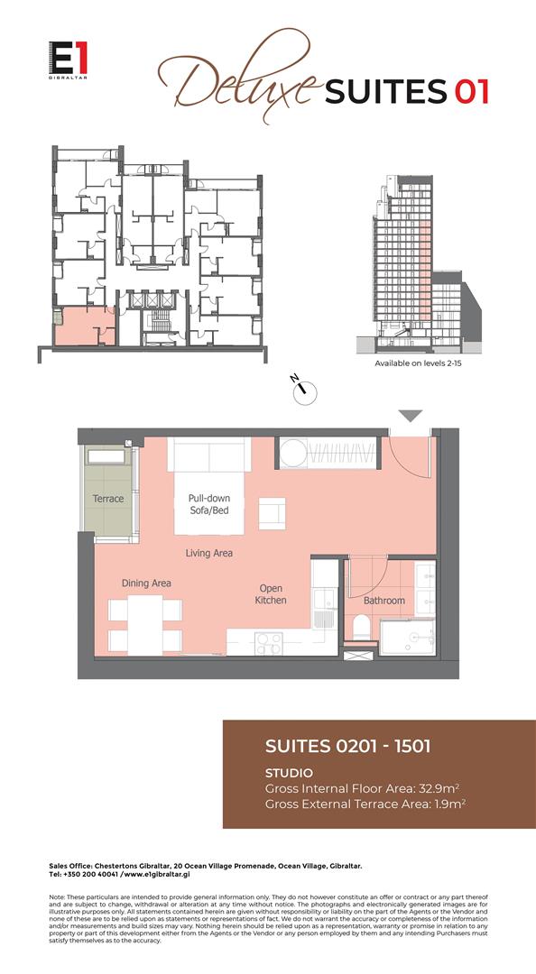  Image of Apartment - 1 Bathrooms for Sale in E1-Gibraltar, Image 14